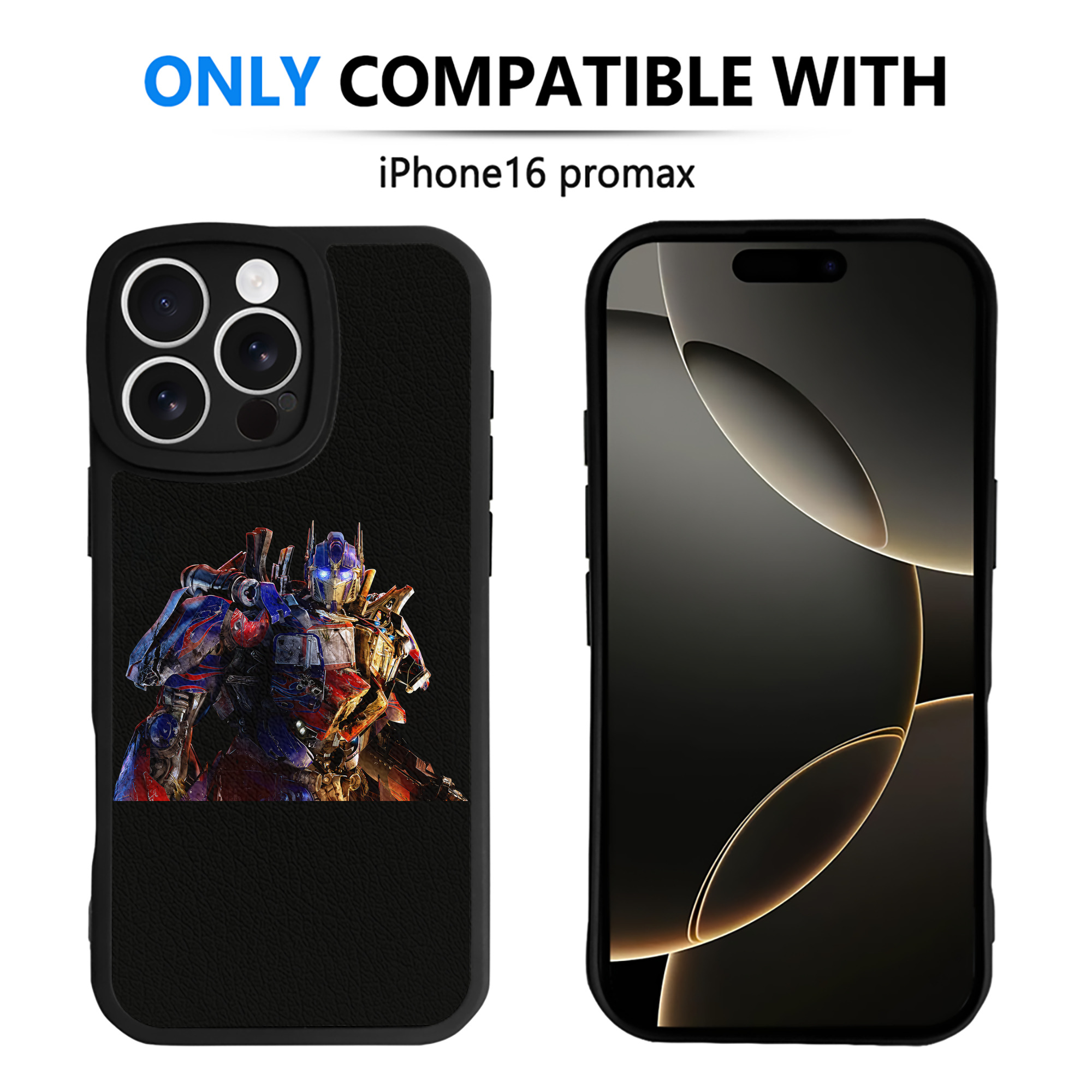 （画像用） Transformers トランスフォーマー 【iPhone 16シリーズ対応】シリコンスマホケース（レザー調） 材質：シリコン